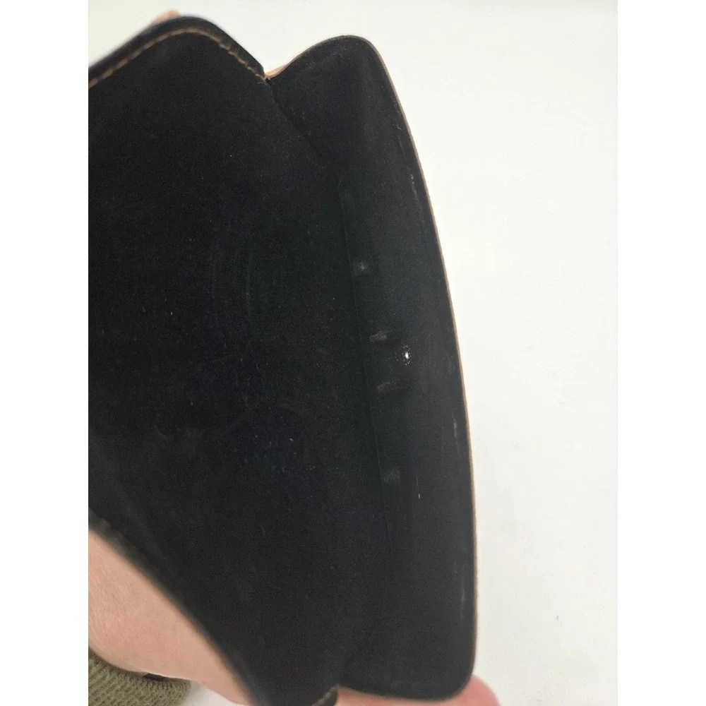 Ray Ban Sunglass Case Holder‎ - Brown Tan Pebble Leather Snap Closure